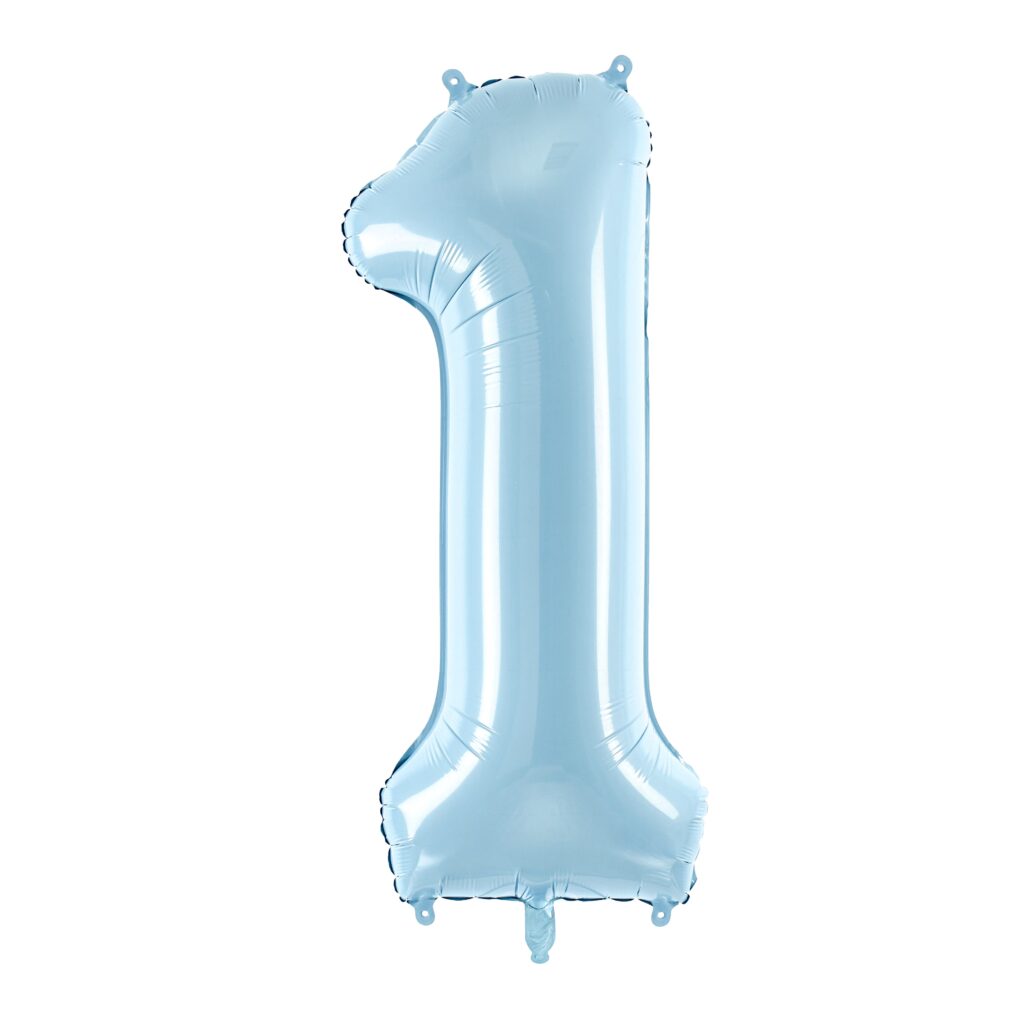 Pastel plavi veći balon broj 1