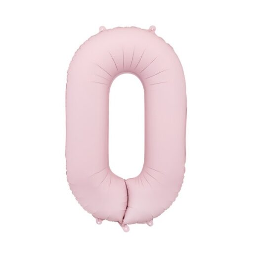 Svijetlorozi balon broj 0