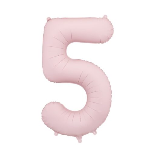 Svijetlorozi balon broj 5