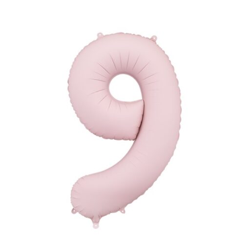 Svijetlorozi balon broj 9