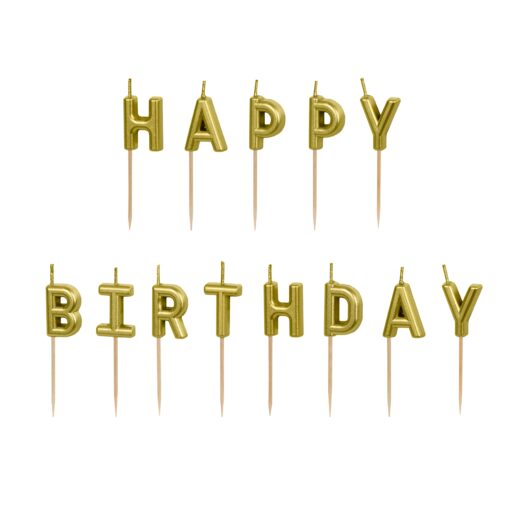 Zlatne svjećice Happy birthday