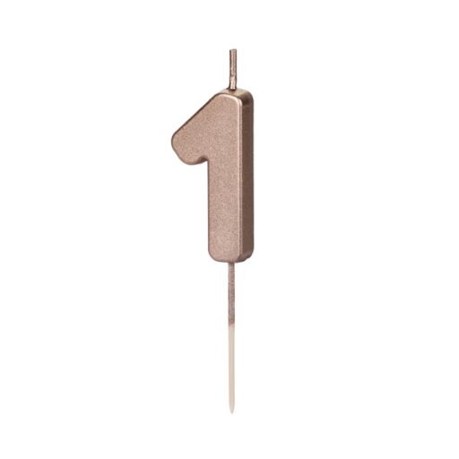 Rose gold svjećica broj 1