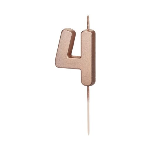 Rose gold svjećica broj 4