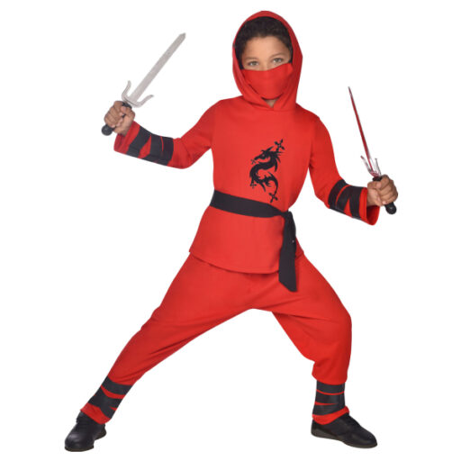 Kostim Ninja Warrior crveni 8 - 10 godina