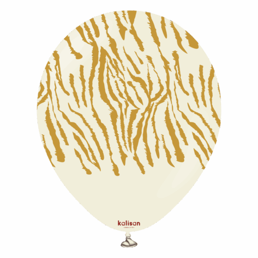 Balon Safari tiger White sand 12"