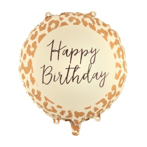 Balon HBD leopard print