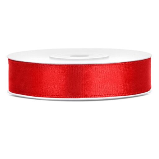 Satenska traka u crvenoj boji 12 mm