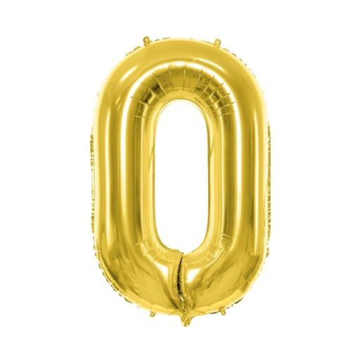 Svijetlozlatni balon broj 0