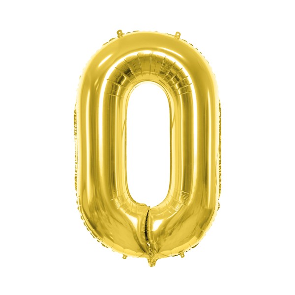 Svijetlozlatni balon broj 0