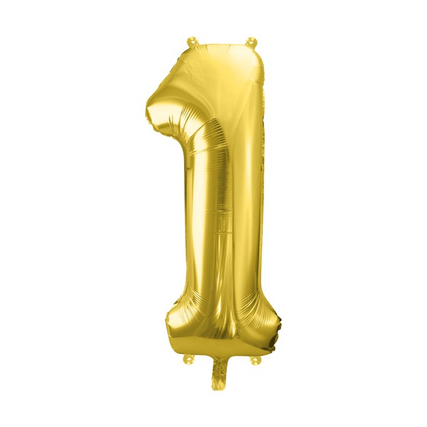Svijetlozlatni balon broj 1