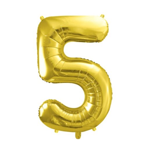 Svijetlozlatni balon broj 5