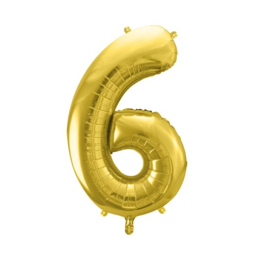 Svijetlozlatni balon broj 6