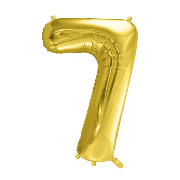 Svijetlozlatni balon broj 7