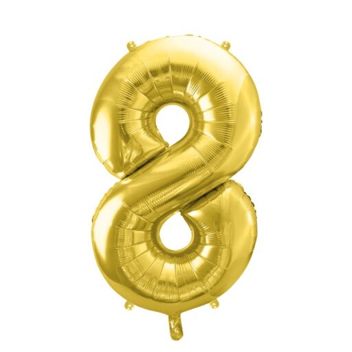 Svijetlozlatni balon broj 8