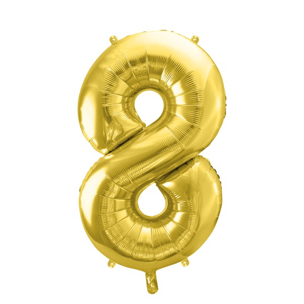 Svijetlozlatni balon broj 8