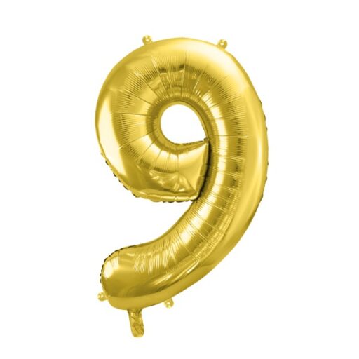 Svijetlozlatni balon broj 9