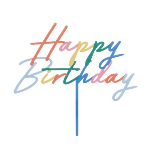 Šareni HBD toper za tortu