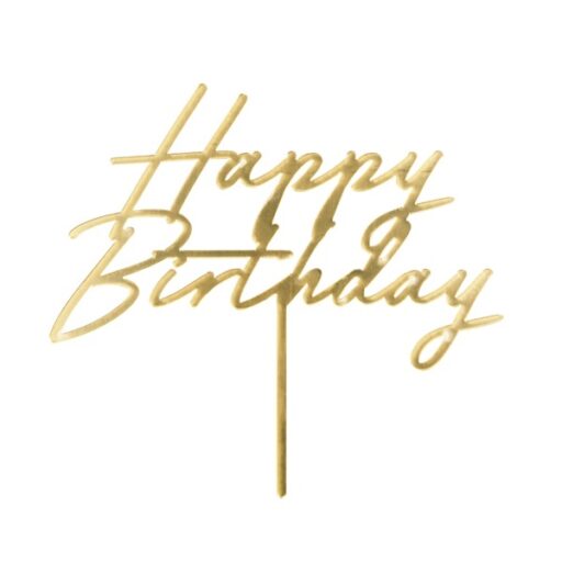 Zlatni HBD toper za tortu