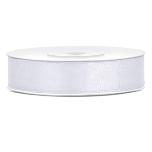 Satenska traka u bijeloj boji 12 mm