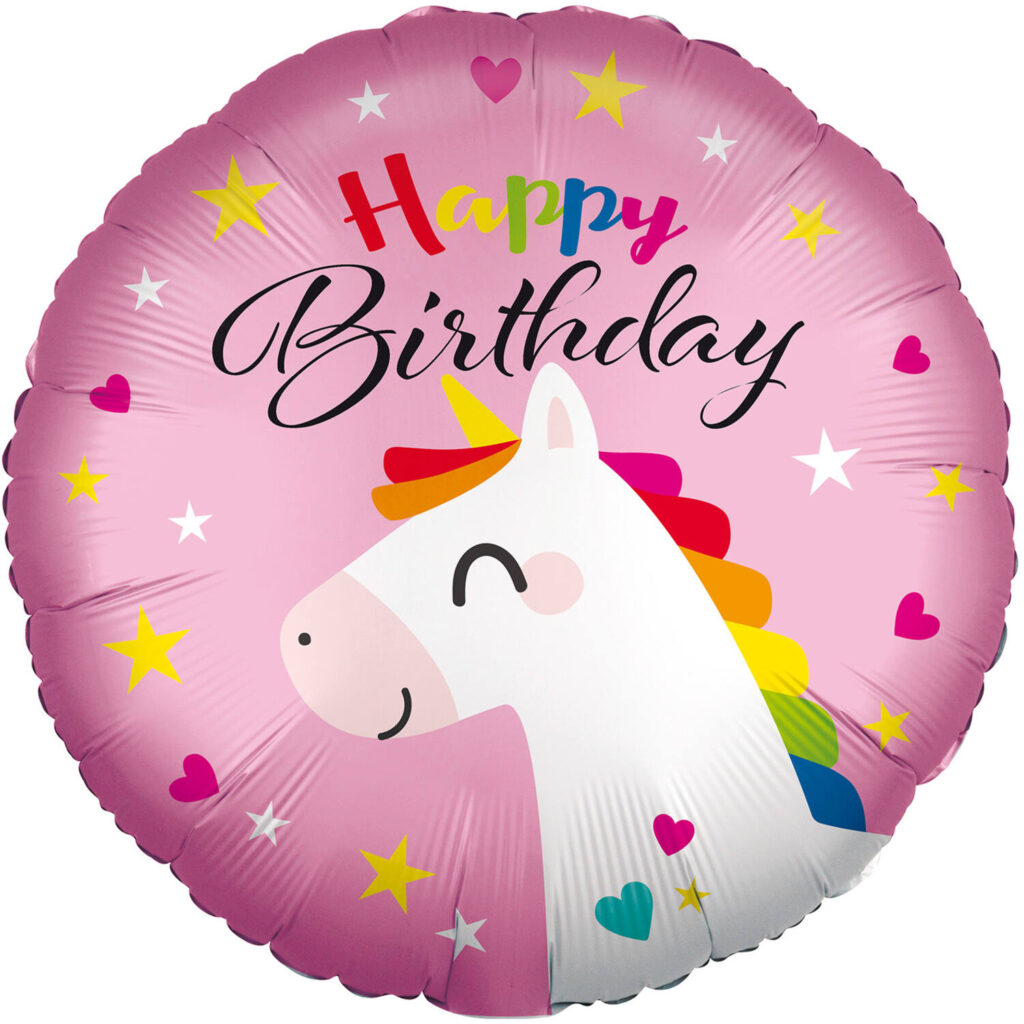 Balon Happy birthday jednorog