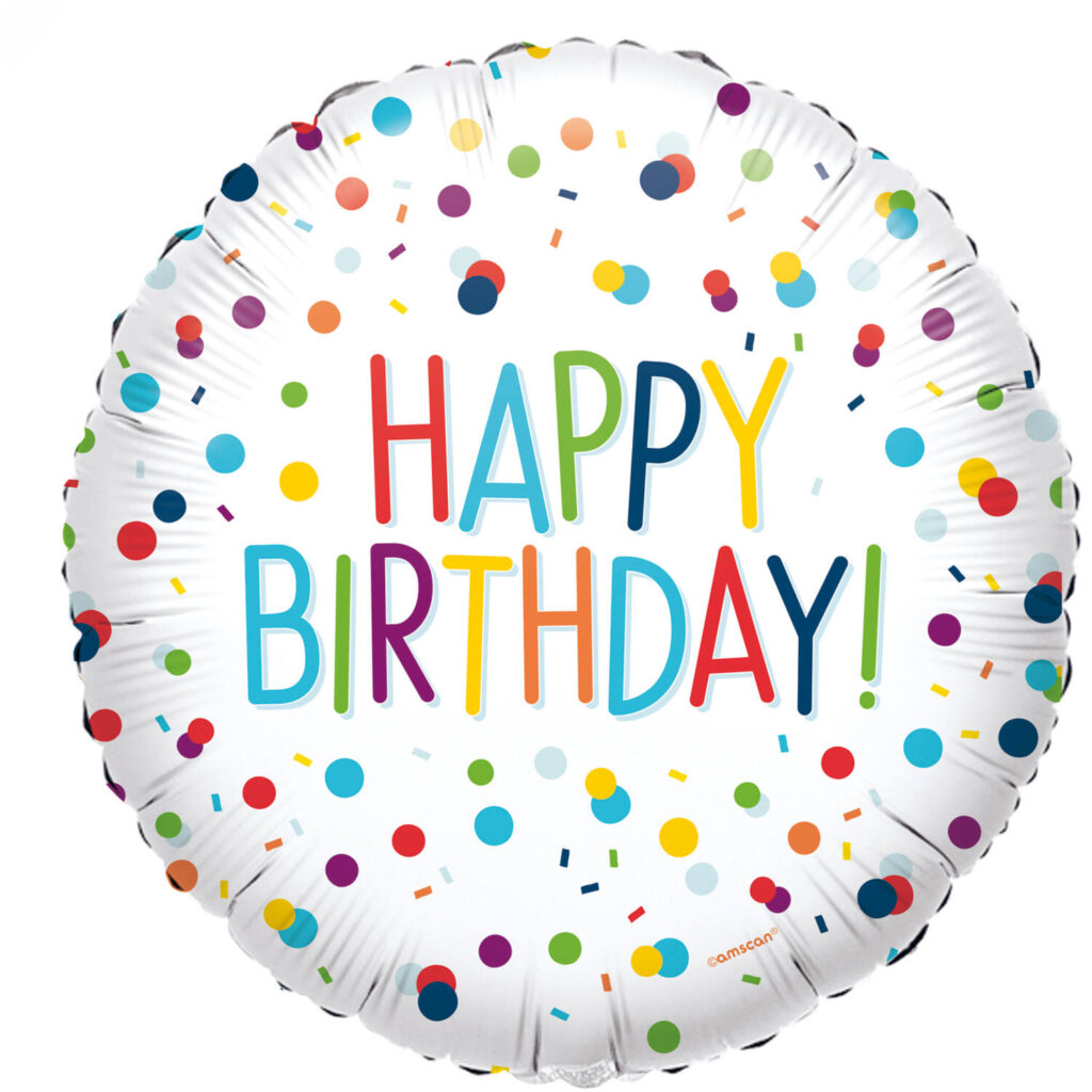 Balon Happy birthday konfete