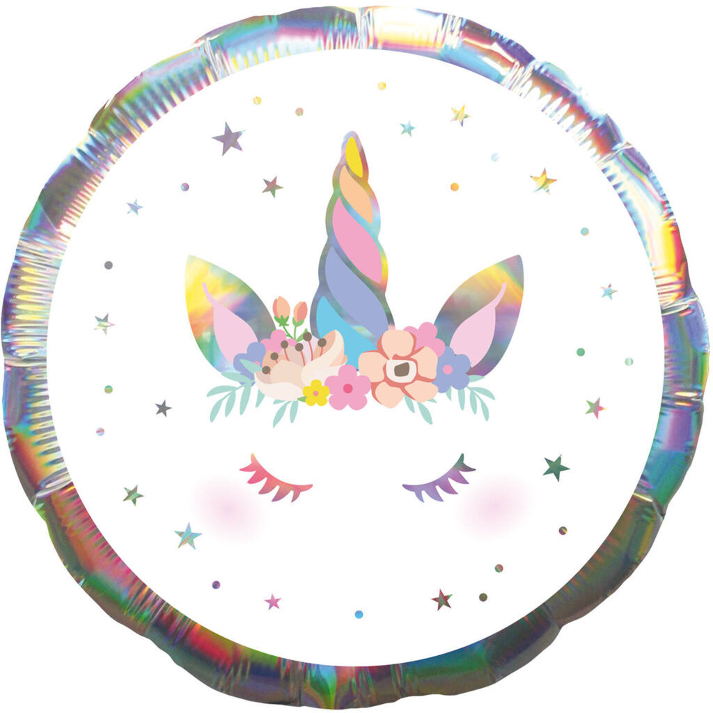 Balon Holographic jednorog