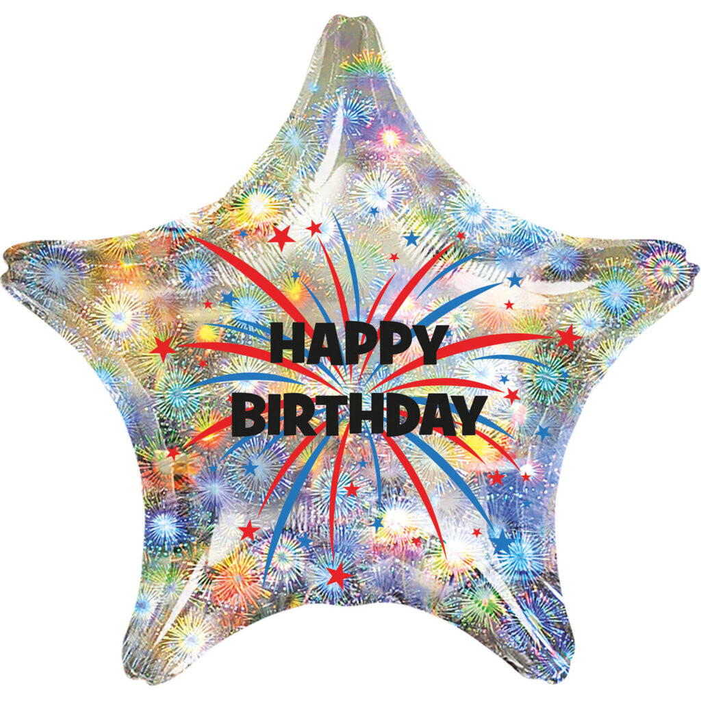 Balon Happy birthday zvijezda
