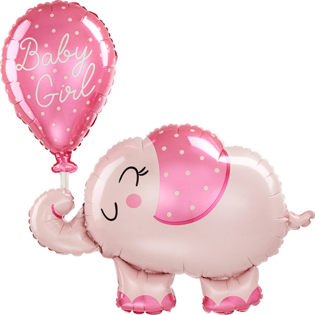 Balon slon Baby girl rozi