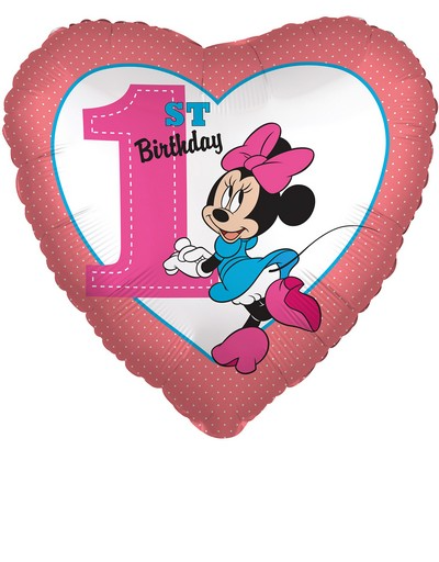 Balon Minnie 1st Birthday