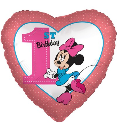 Balon Minnie 1st Birthday