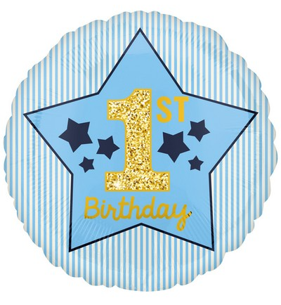 Balon 1st Birthday plavi