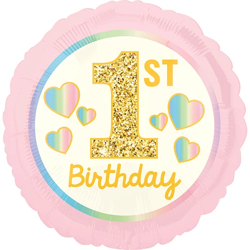Balon 1st Birthday rozi