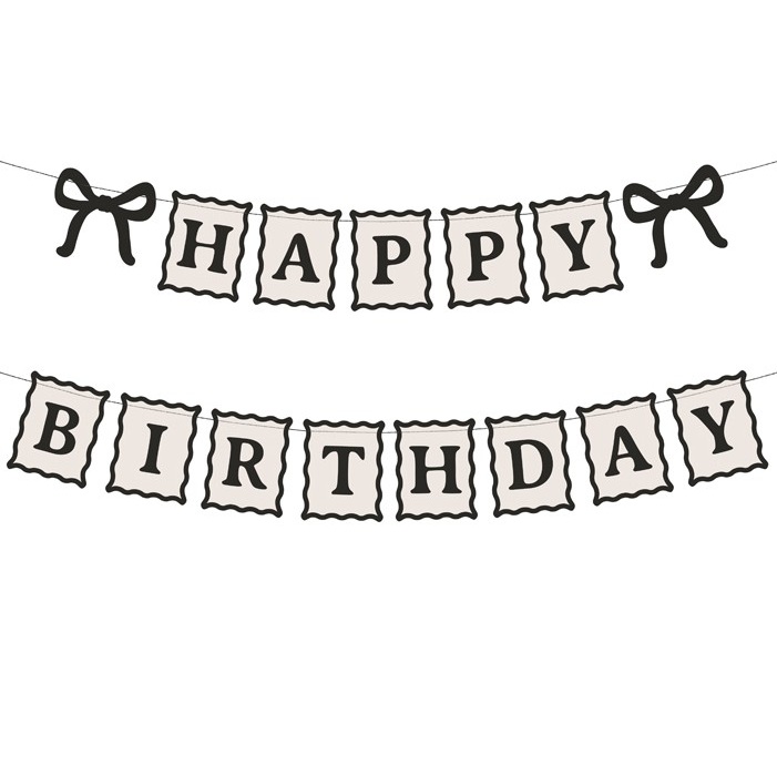 Baner Happy Birthday sa mašnicama